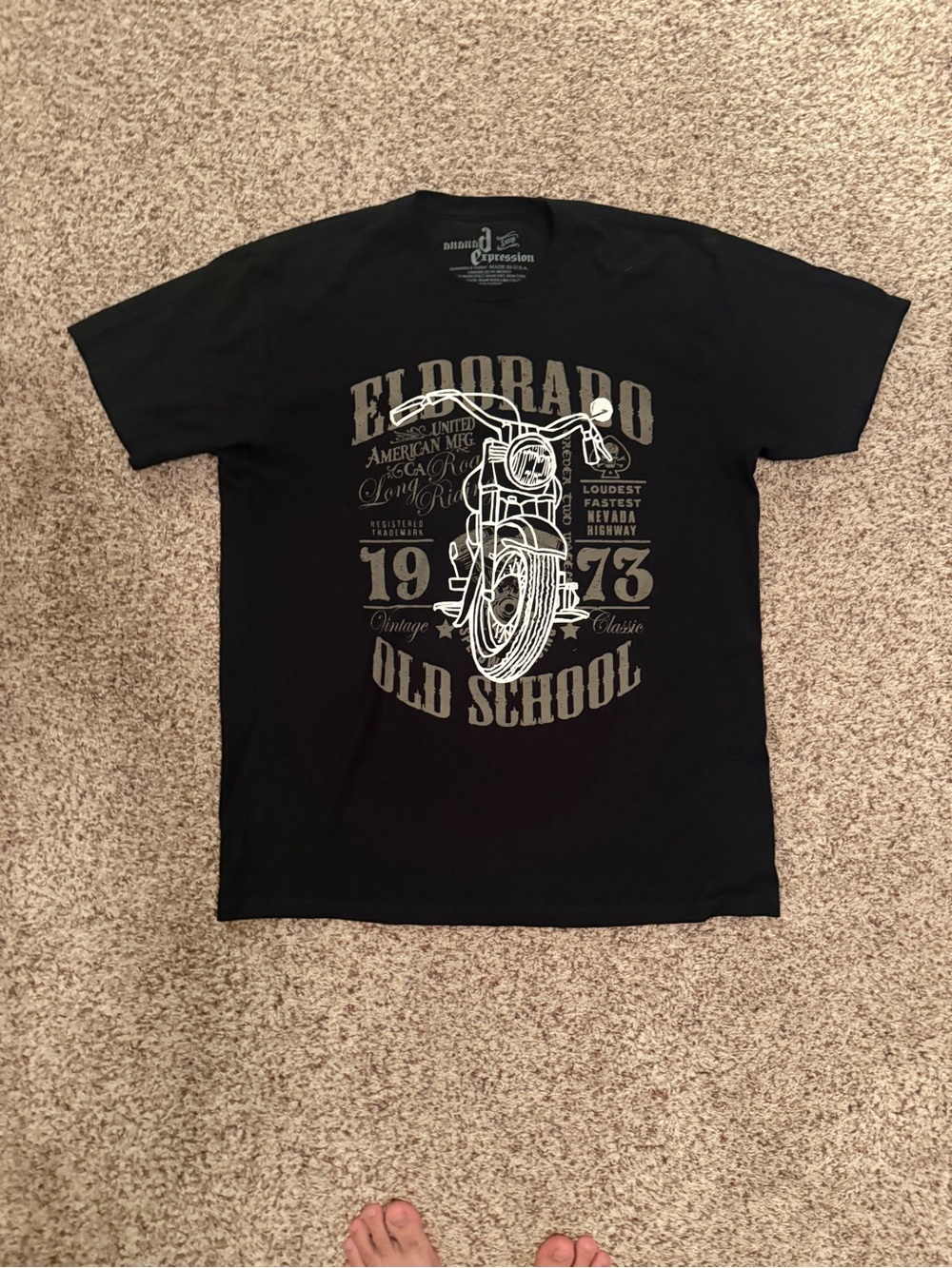El Dorado Old School Motorcycle Graphic Tee - Black